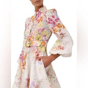 Zimmermann New Natura button linen dress